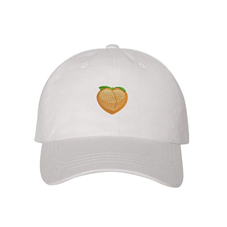 Hats Peach Cap Peach Emoji Baseball Cap Peach Fruit Etsy