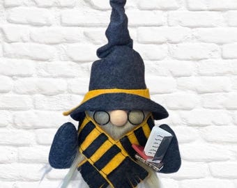 Handmade”Potter” inspired Wizard gnome Book Gnome Unique gift idea