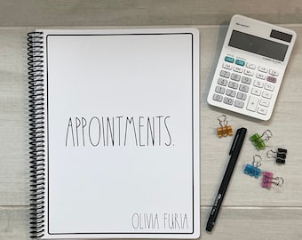 Dated 12 Month Appointment Book - Start Any Month. 3 Sizes w/Optional Income/Expenses. Simply Simple Design w/Monthly Tabs