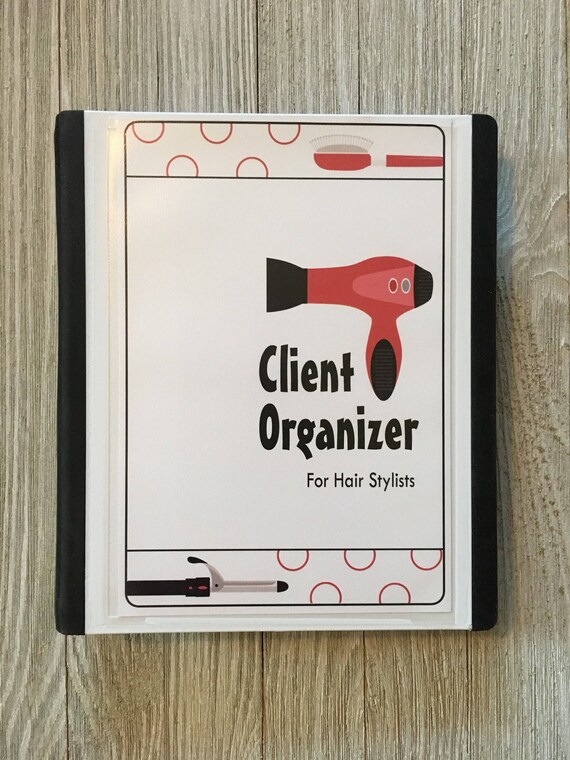 Hair Stylist Client Organizer Stylist Tools Design Etsy