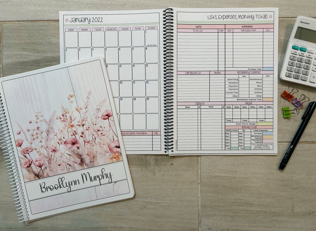 Appointment Notebook 12 Month Dated Appointment Book With Complete Business Organizer ...