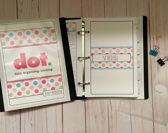 Yearly Premium OR Deluxe Salon or Small Business Planner/Income & Expenses (+ More) Binder - Dots Design.