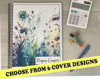 6 Designs Dated 12 Month Appointment Book - Start Any Month - 3 Sizes w/Optional Income/Expenses - Spring Flowers (choose from 6 designs)