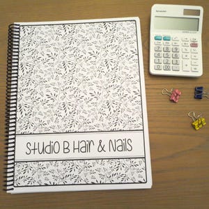 Dated 12 Month Appointment Book - Start Any Month - 3 Sizes w/Optional Income/Expenses - Black/White Floral Design
