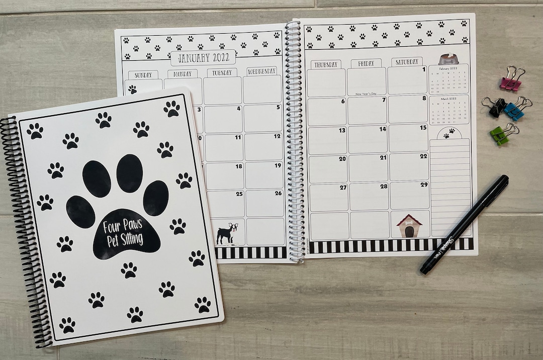 2024 2025 Pet Sitter Planner & Organizer With Pet and Owner Info Pages