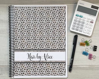 Dated 12 Month Appointment Book - Start Any Month - 3 Sizes w/Optional Income/Expenses - Leopard Print Design