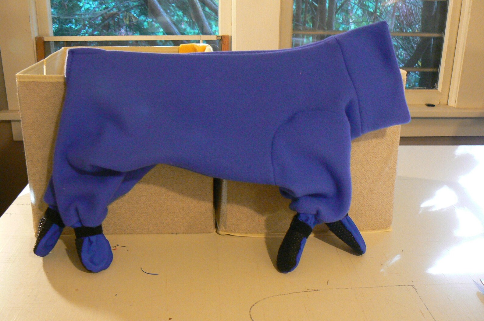 Winter dog suit / Dog suit with attached boots / Dog boots/ Etsy