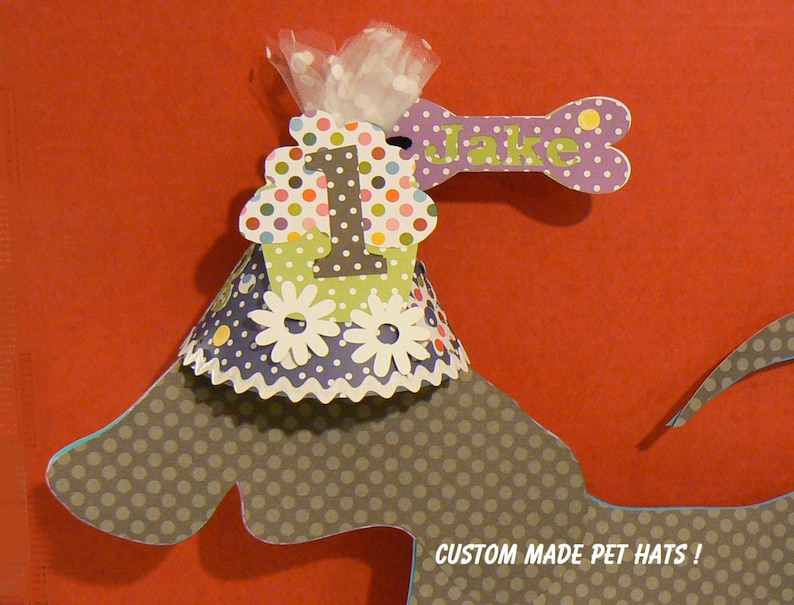 Dog Birthday Hats / Personalized Pet Hats / Hand Made Hats For Etsy