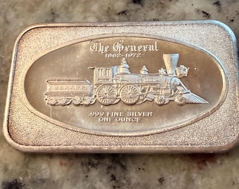 1972 Madison Mint “The General Locomotive Silver Art Bar”