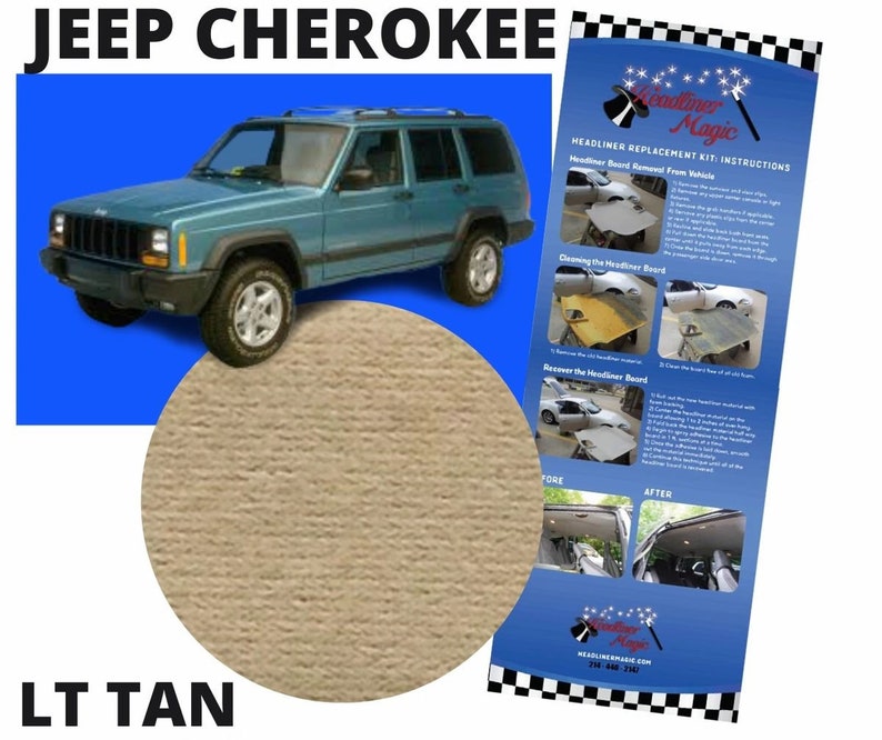 Headliner Ceiling Repair Fabric Material for JEEP CHEROKEE image 5