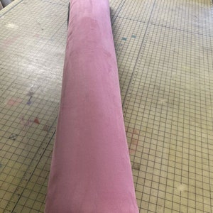 Pink Stretch Luxury Suede With Foam Backing Sold By the Yard 36' Long x 60 Wide image 2