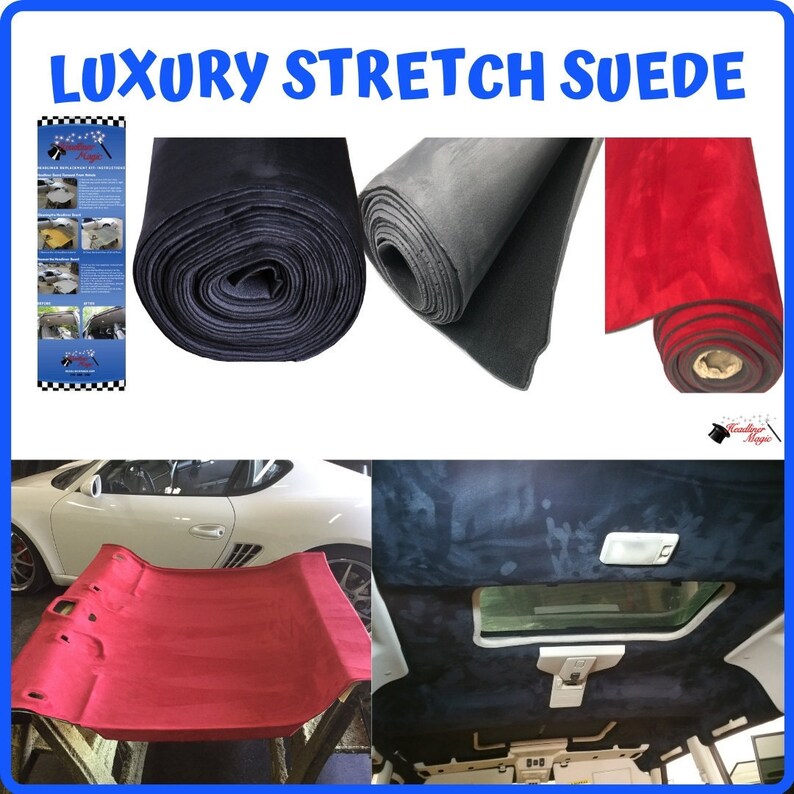 Headliner Magic 8 Way Stretch Suede Automotive Headliner Etsy