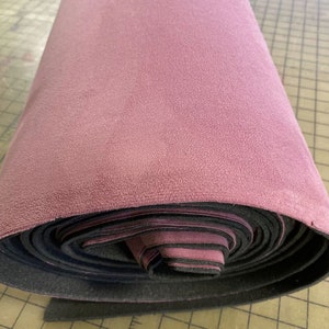 Pink Stretch Luxury Suede With Foam Backing Sold By the Yard 36' Long x 60 Wide image 1