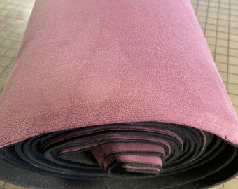 Pink - Stretch Luxury Suede With Foam Backing Sold By the Yard (36' Long x 60" Wide)