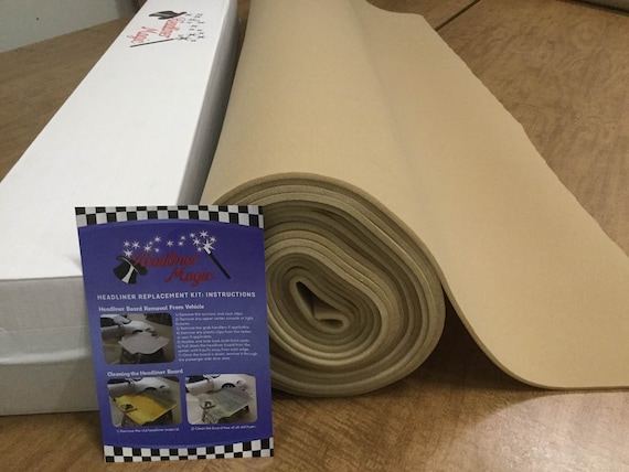 2 Yards 72 Lt Tan Automotive Universal Upholstery Headliner Ceiling Roof Repair Fabrics 3 16 Foam Backing