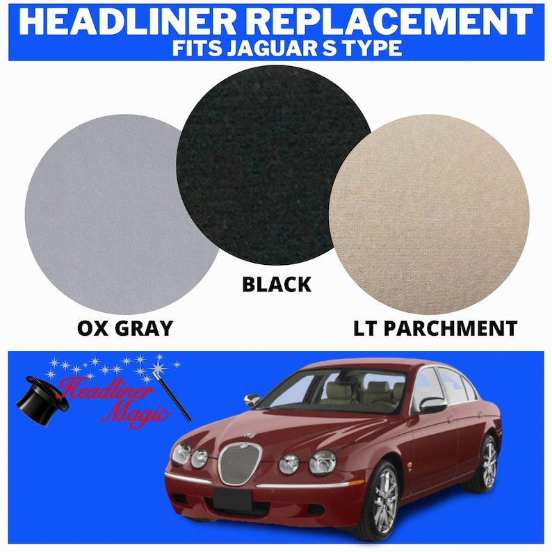 Headliner Ceiling Repair Fabric Material Fits Jaguar S Type image 1