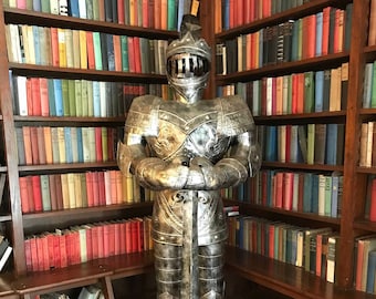 16 x 20 Instant Download Knight in Shining Armor in the Castle Library Digital Print