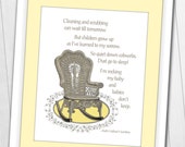 8 x 10 Instant Download Rock My Baby Cause Babies Don 39 t Sleep YELLOW Digital Print