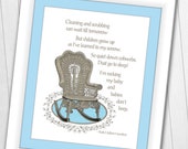 8 x 10 Instant Download Rock My Baby Cause Babies Don 39 t Sleep BLUE Digital Print