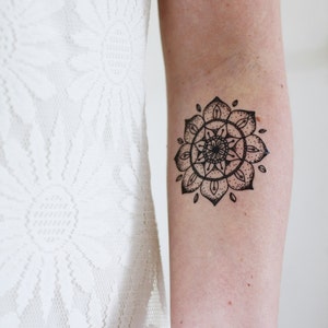 Mandala temporary tattoo | bohemian temporary tattoo | boho temporary tattoo | mandala gift | mandala fake tattoo | boho gift idea | mandala