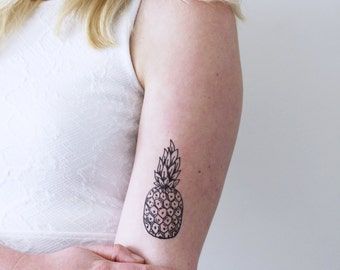 Ananas temporäres Tattoo | Ananas Accessoire | Ananas Mode | Ananas Geschenk | Boho temporäres Tattoo | Boho temporäres Tattoo