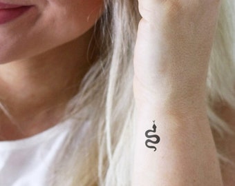 Snake temporary tattoo set of three | small snake tattoo | small snake temporary tattoo | bohemian temporary tattoo | snake gift idea | Gift