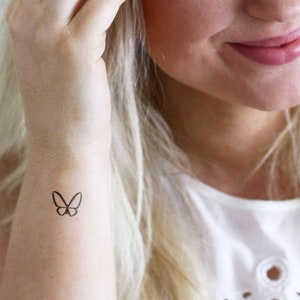 small butterfly temporary tattoo set of four butterfly tattoo small butterfly tattoo set finger temporary tattoo small wrist tattoo image 1