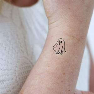 Ghost temporary tattoo | Halloween accessory | ghost jewelry | Halloween temporary tattoo | spooky temporary tattoo | Gift
