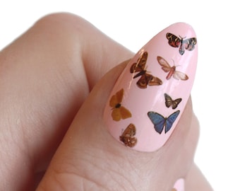 Butterfly waterslide nail decals | butterfly water slide nail decals | butterfly nail art | insect nail stickers | butterfly nails design