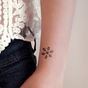 Snowflake temporary tattoo snow flake temporary tattoo snowflake tattoo Gift image 1