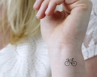 Small bike temporary tattoo (set of two) | bike tattoo | bicycle gift idea | bicycle jewelry | small bicycle temporary tattoo | Gift