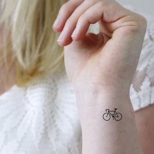 Small bike temporary tattoo (set of two) | bike tattoo | bicycle gift idea | bicycle jewelry | small bicycle temporary tattoo | Gift