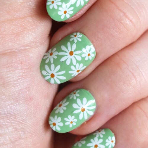 Daisy Waterslide Nail Decals Flower Water Slide Nail Decals - Etsy