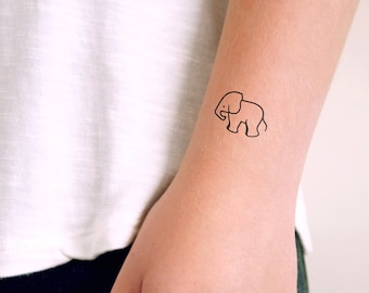 Elephant temporary tattoo (set of two) | small elephant temporary tattoo | bohemian temporary tattoo | boho accessory | boho gift idea