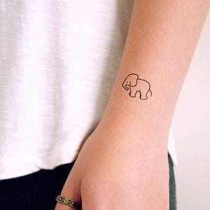 Elephant temporary tattoo (set of two) | small elephant temporary tattoo | bohemian temporary tattoo | boho accessory | boho gift idea