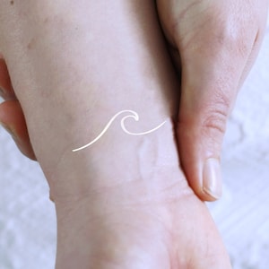 Set of two  white waves temporary tattoos | waves tattoo | small temporary tattoo | festival tattoo | beach tattoo | sea tattoo | ocean