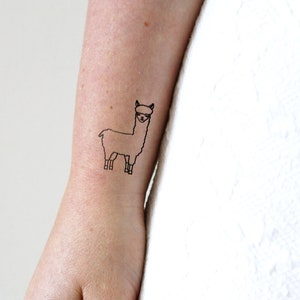 Alpaca temporary tattoo | alpaca accessory | cute alpaca temporary tattoo | animal temporary tattoo | cute alpaca tattoo | Gift