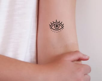 Evil eye temporary tattoo | eye tattoo | bohemian tattoo |  boho tattoo | eye gift idea | festival tattoo | evil eye jewelry | Gift