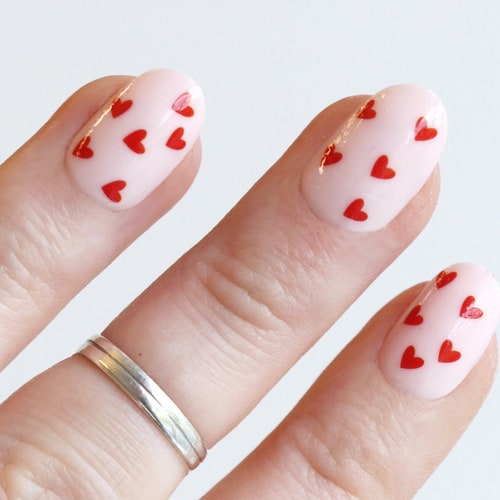 Conversation Heart Waterslide Nail Decals / Valentines Day Etsy