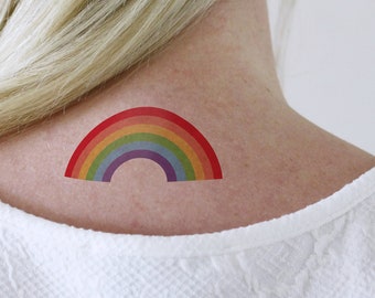 Rainbow temporary tattoo | small temporary tattoo | love temporary tattoos | LGBTQ Pride gift | Pride temporary tattoo | rainbow tattoo