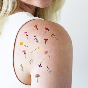 Vintage floral temporary tattoo | boho temporary tattoo | festival temporary tattoo | bohemian temporary tattoo | festival accessoire | Gift