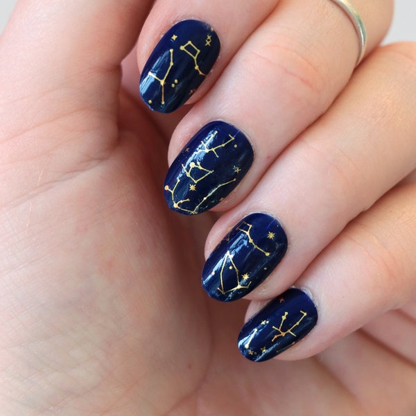 Constellation Waterslide Nail Decals | DIY Nail Art | Celestial Nail Stickers | Starry Night Nails | Gift