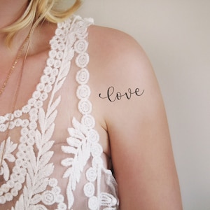 Love temporary tattoo | word tattoo | small temporary tattoo | quote tattoo | love tattoo | lovers tattoo | lover gift | valentines day gift