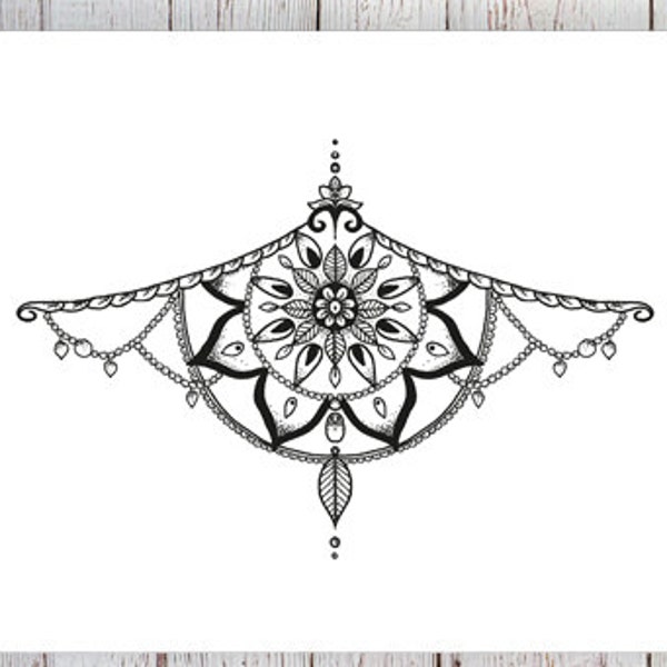 Temporary Sternum Tattoo - Etsy