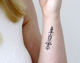 Arrow temporary tattoo | arrow tattoo | boho temporary tattoo | festival temporary tattoo | bohemian gift | bohemian accessoire | boho gift