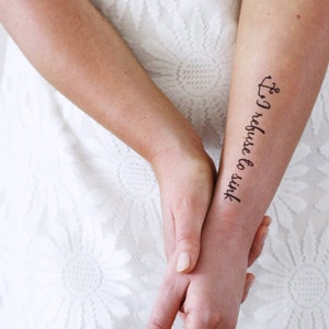 I Refuse To Sink Temporary Tattoo Anchor Temporary Tattoo Etsy