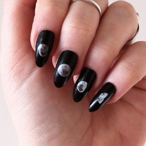 Moon Phase Waterslide Nail Decals | Celestial Nail Stickers | Lunar Nails | DIY Nail Art | Gift | Beauty | Self Care