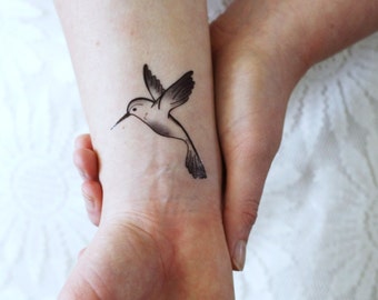 Hummingbird temporary tattoo | hummingbird accessoire | bird temporary tattoo | bohemian temporary tattoo | boho | Gift