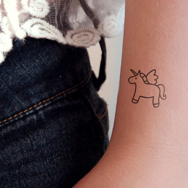 Unicorn Temporary Tattoo Etsy