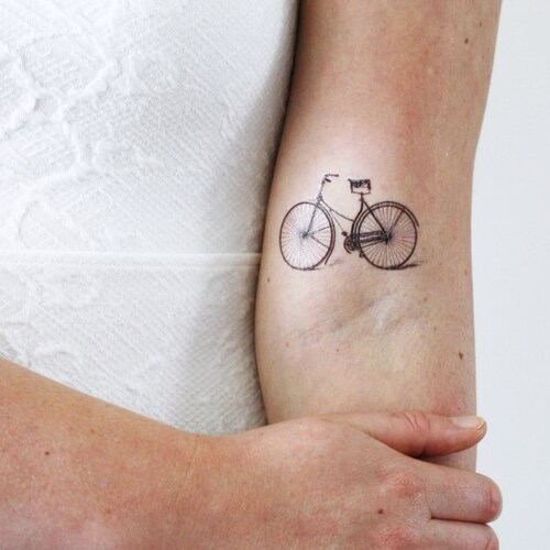 Vintage Bicycle Temporary Tattoo / Bike Temporary Tattoo / - Etsy